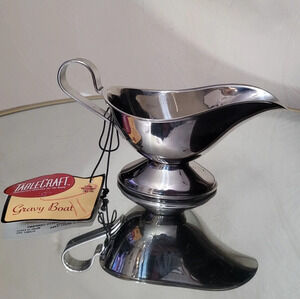TableCraft Stainless Steel 3oz Gravy Boat Vintage New With tag